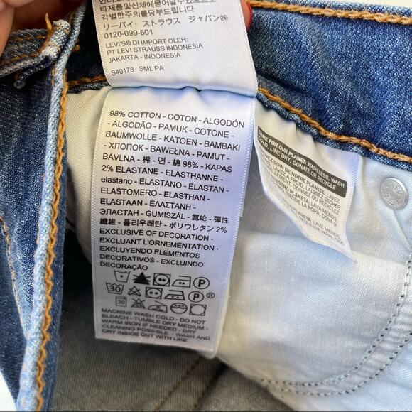 Levi's Womens Button Fly Distressed Wedgie Skinny Jeans Size 29 - Picture 4 of 8